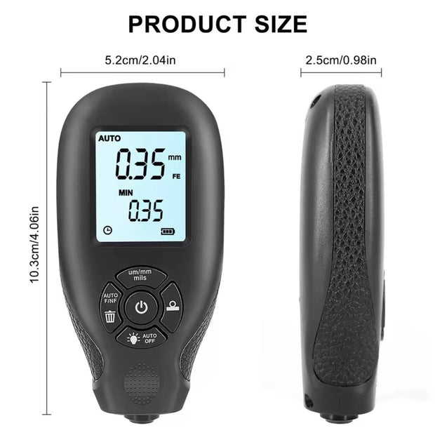 Medidor de Espesor de Pintura Digital 0–2000µm