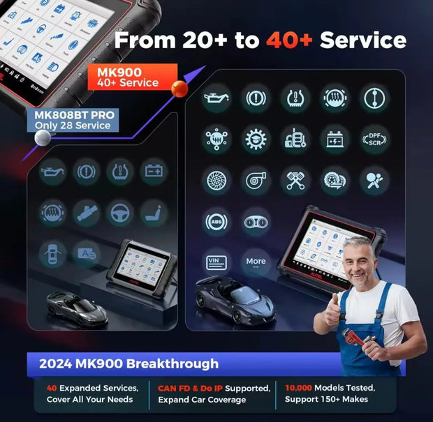 Escáner Autel Mk900 Can Fd Doip Bidireccional/ +40 Servicios