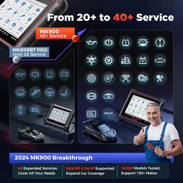 Escáner Autel Mk900 Can Fd Doip Bidireccional/ +40 Servicios