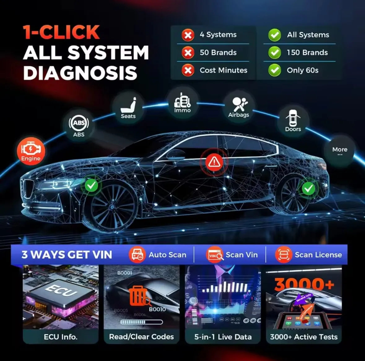 Escáner Autel Mk900 Can Fd Doip Bidireccional/ +40 Servicios