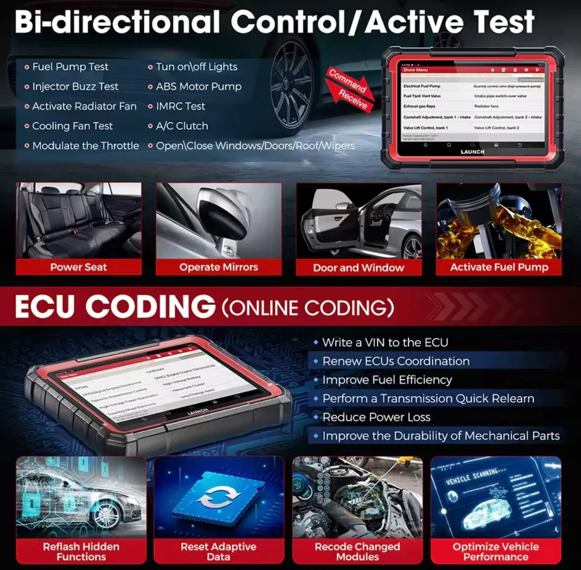 Escáner Launch X431 Pro Elite /can Fd / doip / Bidireccional