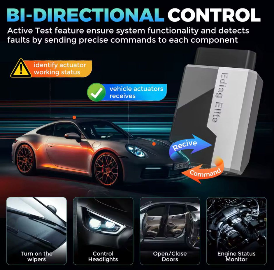 Escáner multimarca Ediag Elite bidireccional | 15 servicios