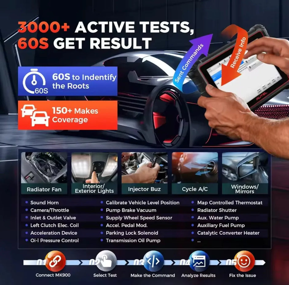 Escáner Autel Mk900 Can Fd Doip Bidireccional/ +40 Servicios