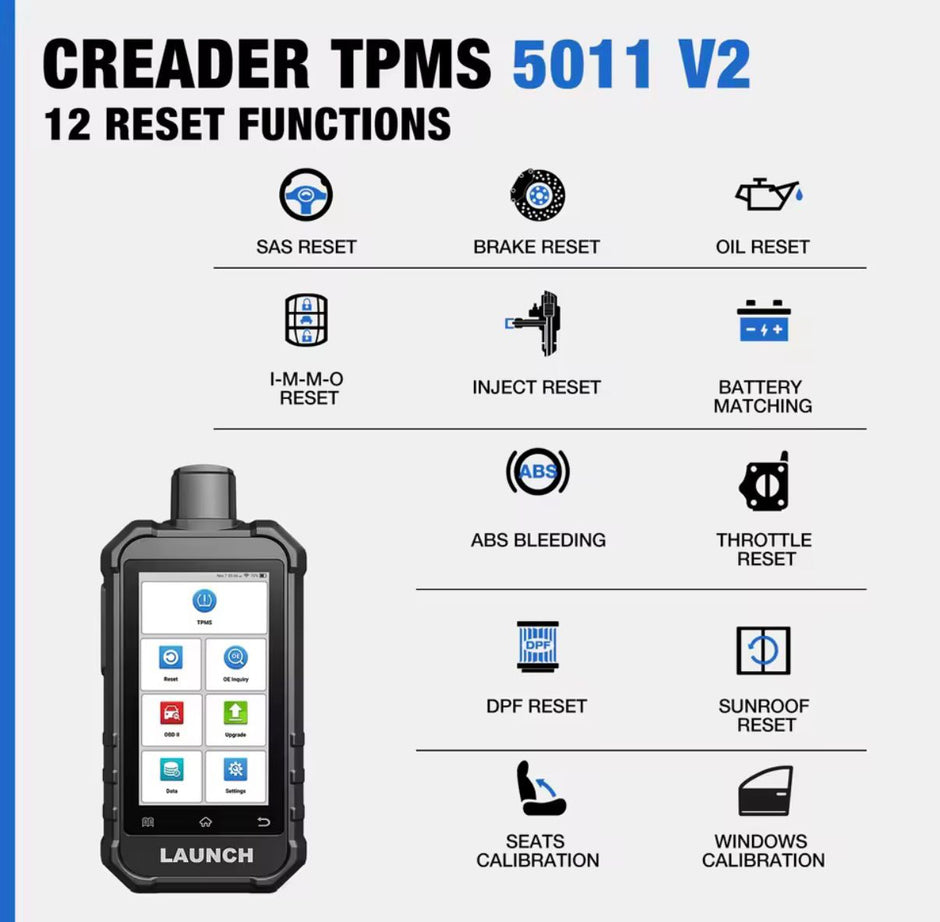 Launch X431 TPMS 5011 V2 Escáner TPMS Profesional 3 en 1