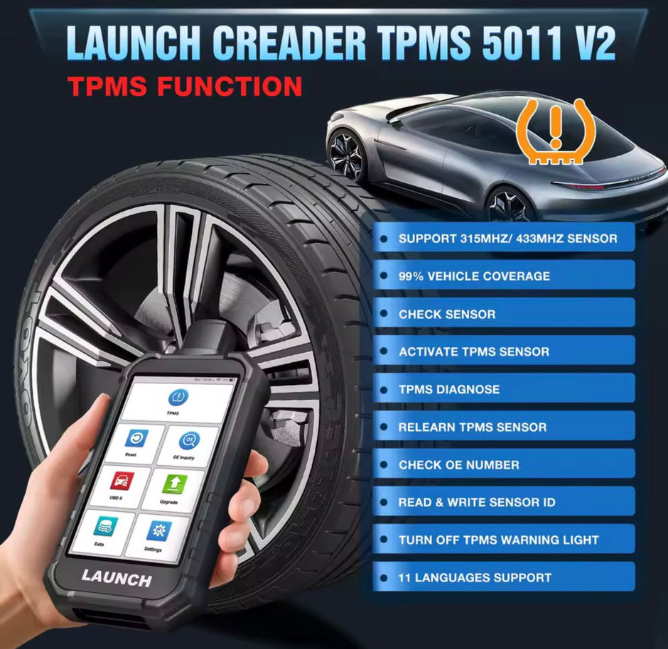 Launch X431 TPMS 5011 V2 Escáner TPMS Profesional 3 en 1