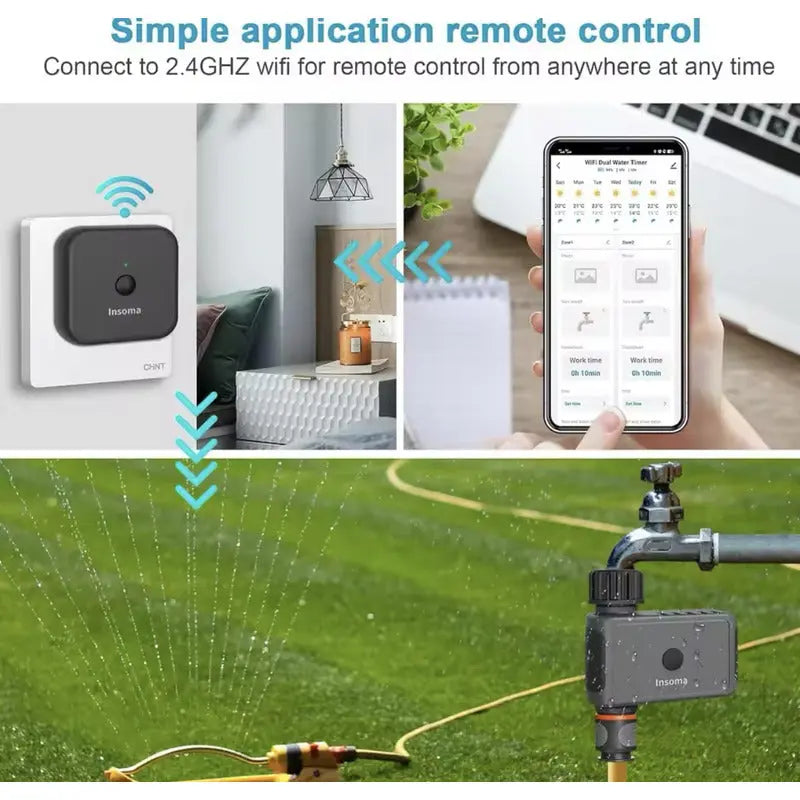 Temporizador De Rocio De Agua Inteligente/ Sistema De Riego Gris Oscuro thor insumos
