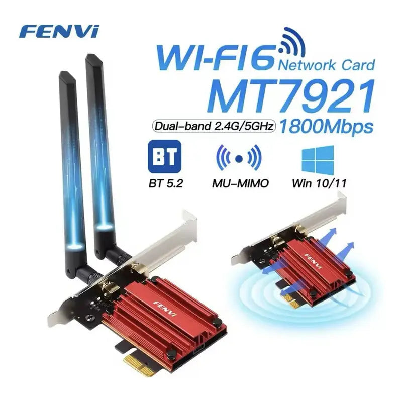 Antena, Adaptador Wifi, 1800mbps, Bluetooth 5,2, Banda Dual thor insumos