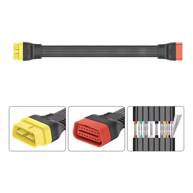 Cable Extensión Alargador Obd2 16 Pines/escaner - thor insumos