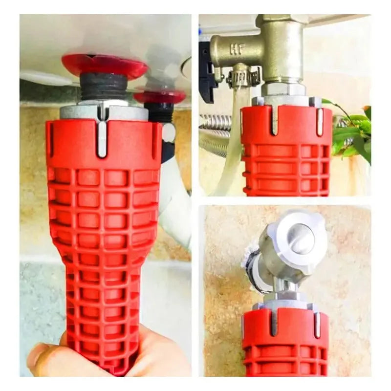 Herramienta Gasfitería Multifunción 18 En 1, Llave  Rojo - thor insumos