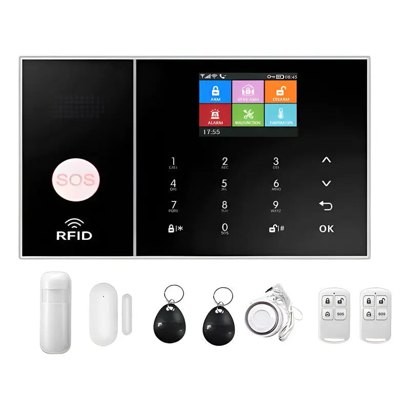 Sistema De Alarma Tuya Alexa, Gsm, Wifi, Seguridad  Blanco - thor insumos