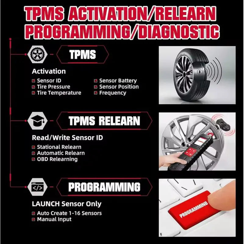 Launch X431 Programador Tmps Para Autos - thor insumos