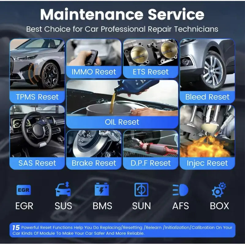 Escáner Automotriz Mucar Obd2 / 15 Funciones De Servicio thor insumos