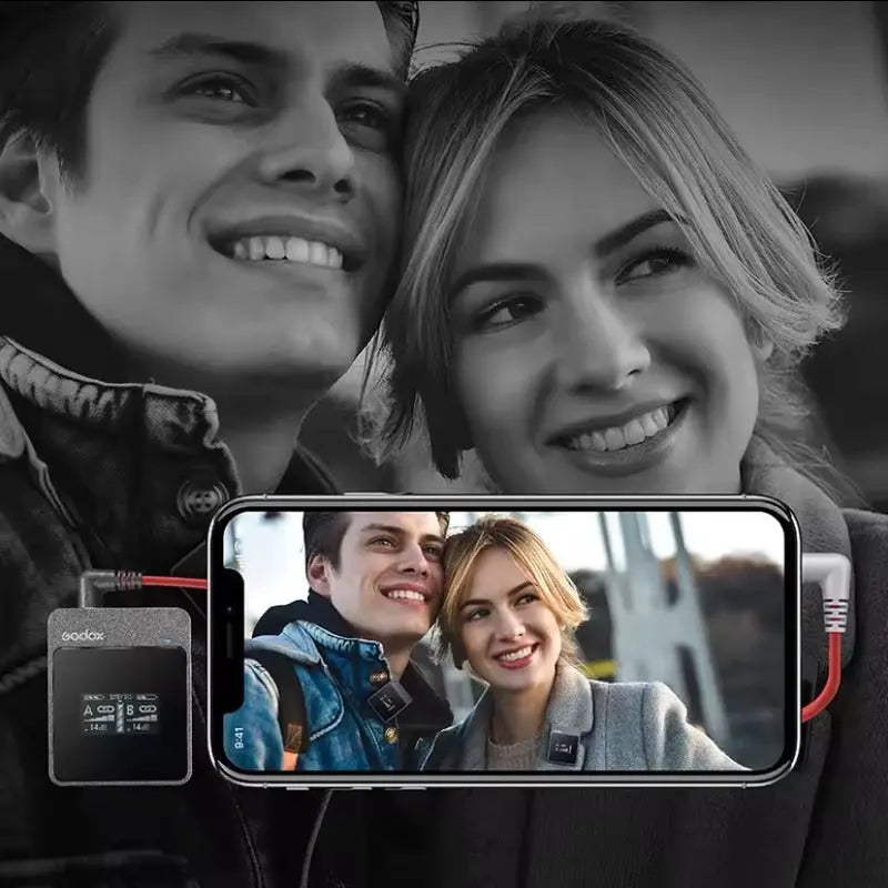 Micrófono Inalámbrico De Solapa Godox Movelink M2 Negro - thor insumos