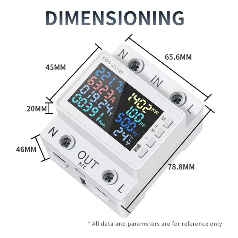 Medidor De Potencia Digital/ Voltímetro Multifunción thor insumos