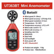 Anemómetro Digital Uni-t Ut363bt/medidor De Viento - thor insumos