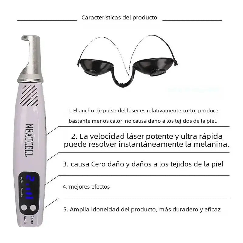 Lápiz Laser Picosegundos Luz Azul. Manchas, Tatuajes Y Mas. thor insumos