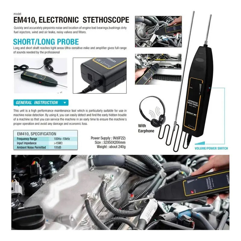 Detector Fugas Agua Geófono Estetoscopio - thor insumos