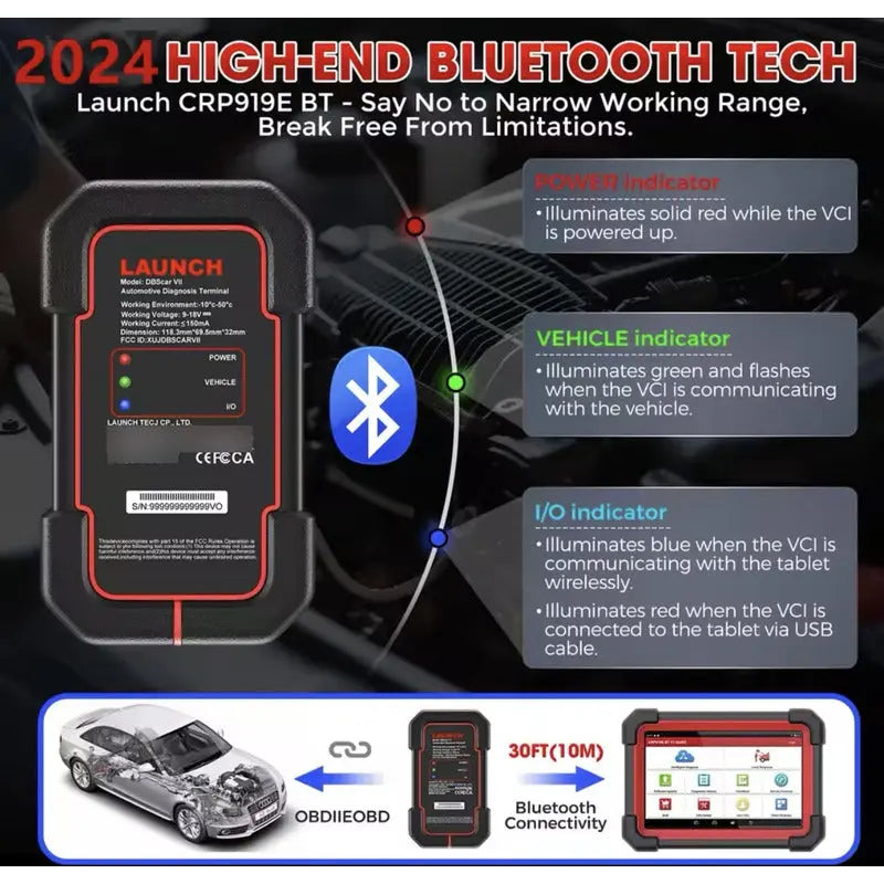 Launch Crp919e Bt Escáner Multimarca 2 Años De Actualización thor insumos