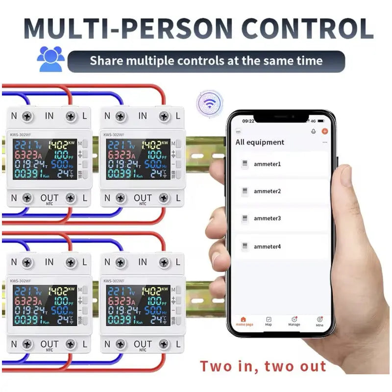 Medidor De Potencia Digital/ Voltímetro Multifunción thor insumos