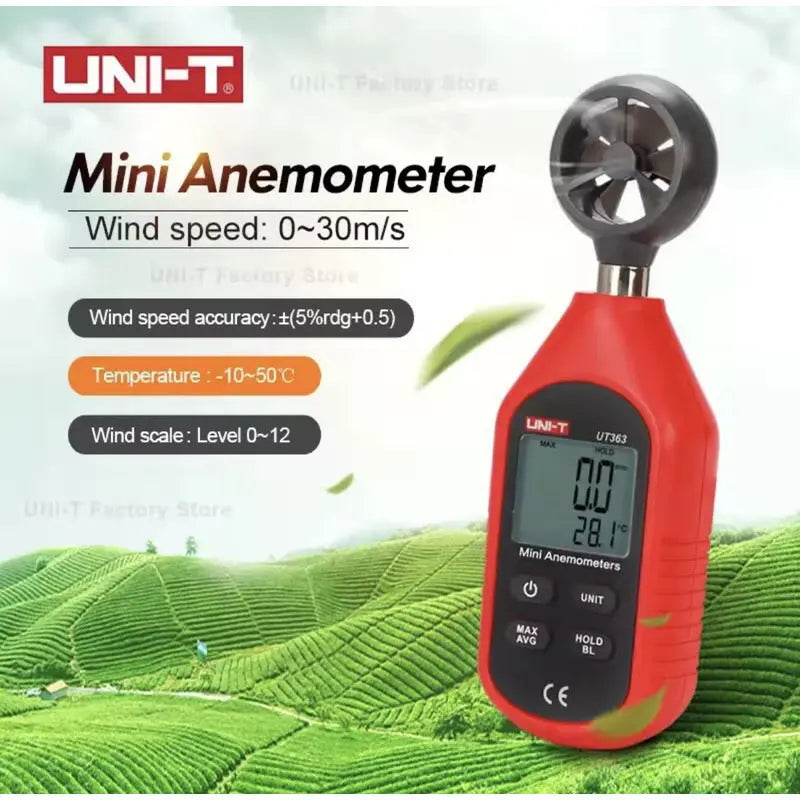 Anemómetro Digital Uni-t Ut363bt/medidor De Viento - thor insumos