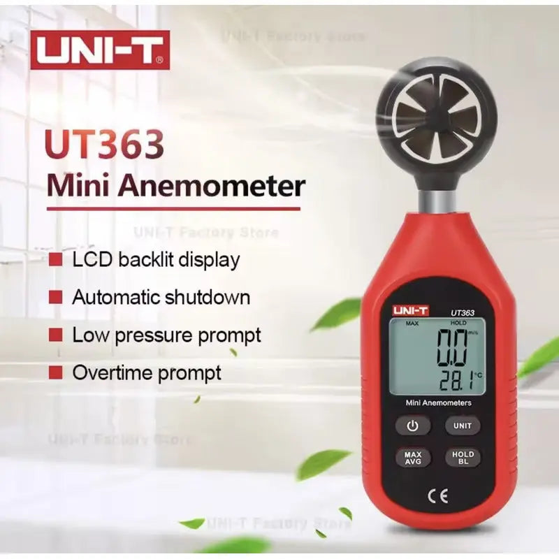 Anemómetro Digital Uni-t Ut363bt/medidor De Viento - thor insumos