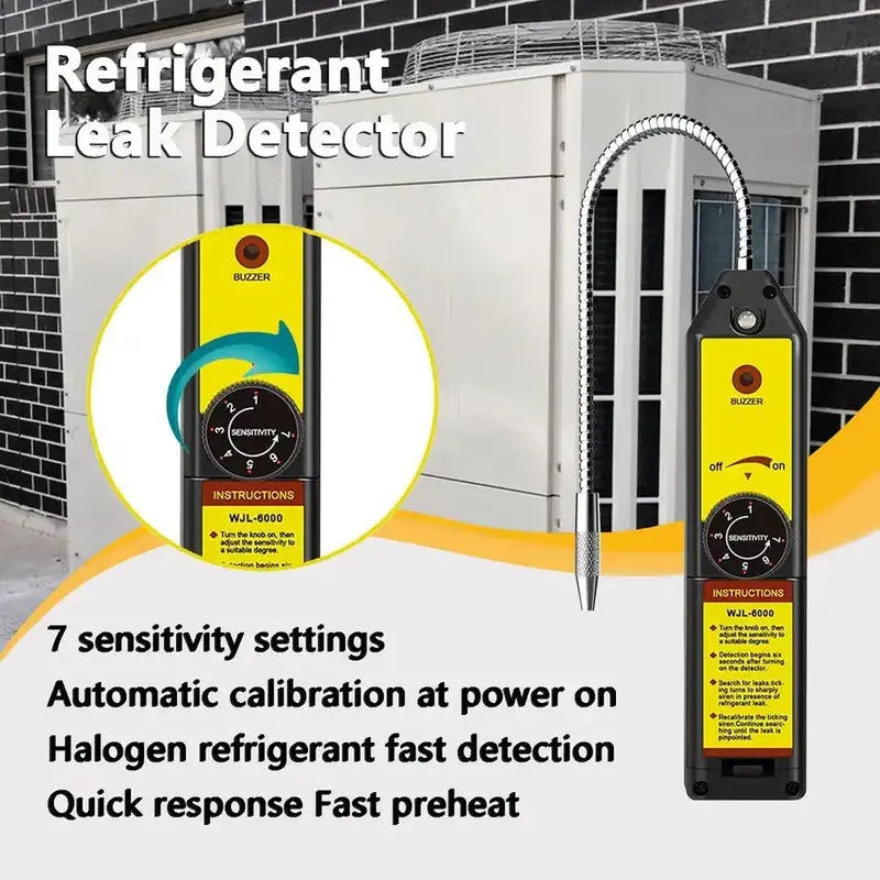 Detector Fuga Gases Refrigerantes Halogeno Freon Amarillo thor insumos