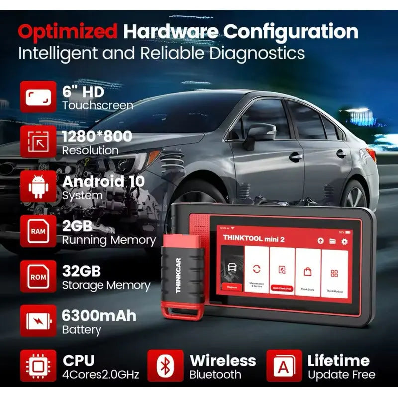 Escaner Automotriz Thinktool Mini 2/can Fd/ 128 Servicios - thor insumos