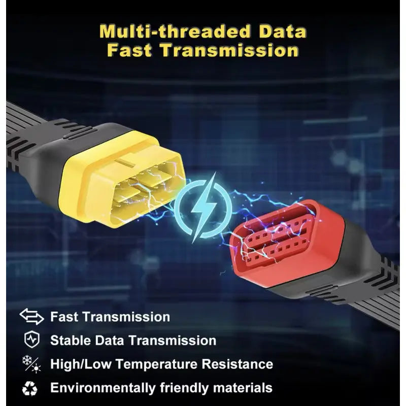 Cable Extensión Alargador Obd2 16 Pines/escaner - thor insumos