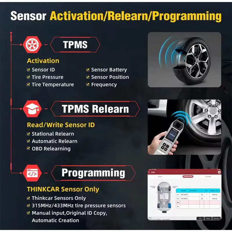 Programador De Sensor Tpms De Auto Thinkcar Venu-i - thor insumos
