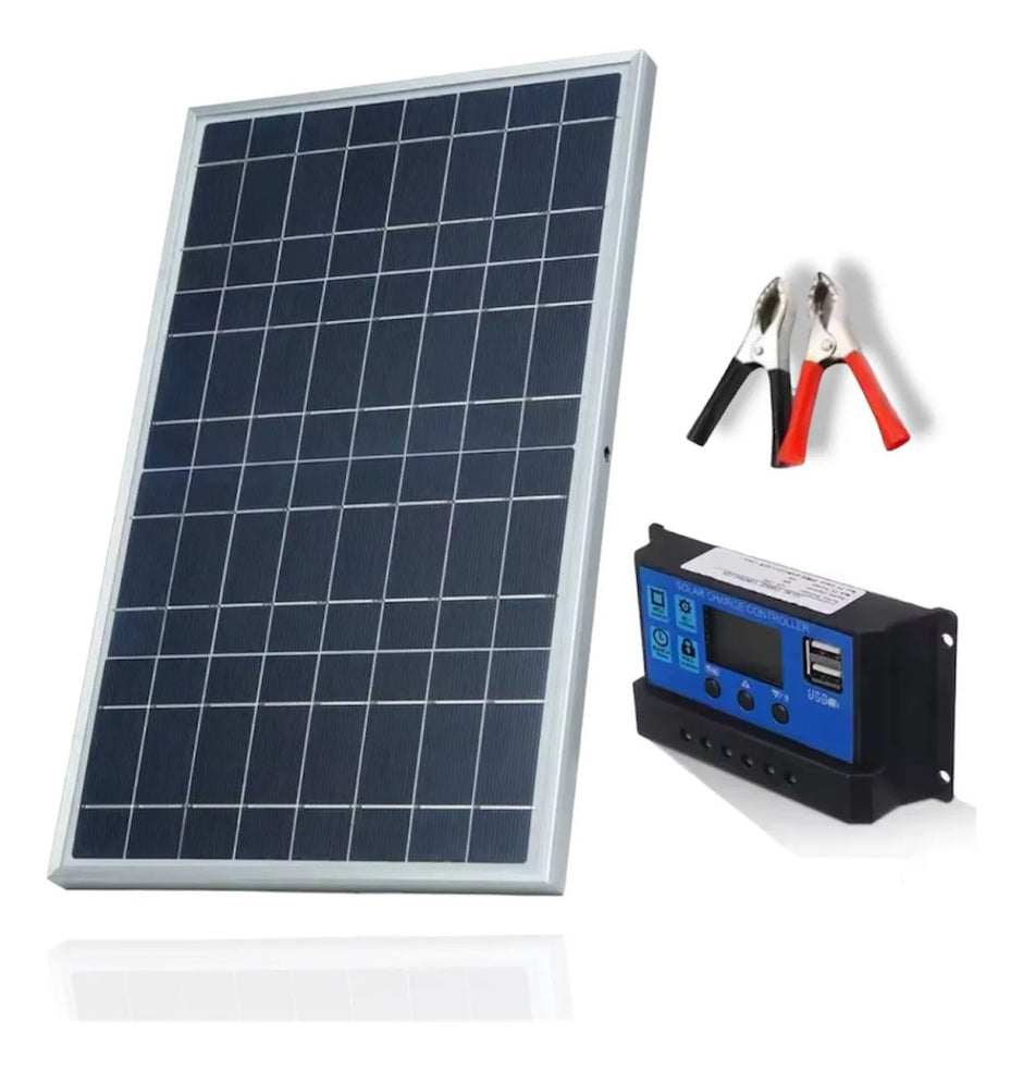 Kit Panel Solar 12v Policristalino Usb Portátil +controlador