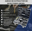 Kit Extractor Inyectores Diésel 19 Adaptadores