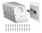 Kit 10 Placas Reparación Bisagras Acero + Tornillos