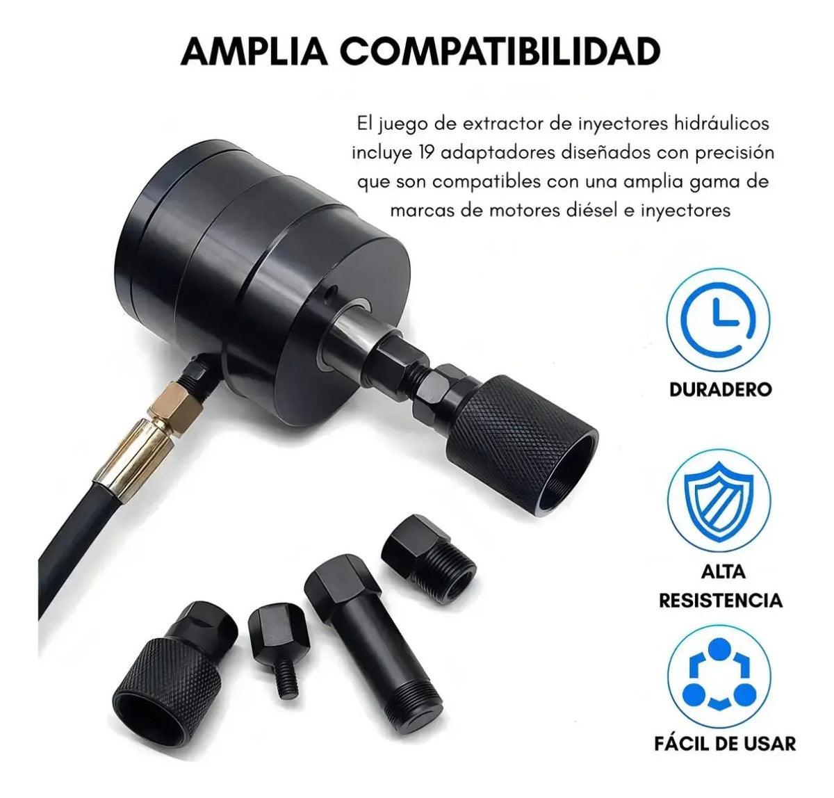 Kit Extractor Inyectores Diésel 19 Adaptadores
