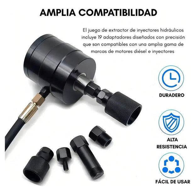 Kit Extractor Inyectores Diésel 19 Adaptadores