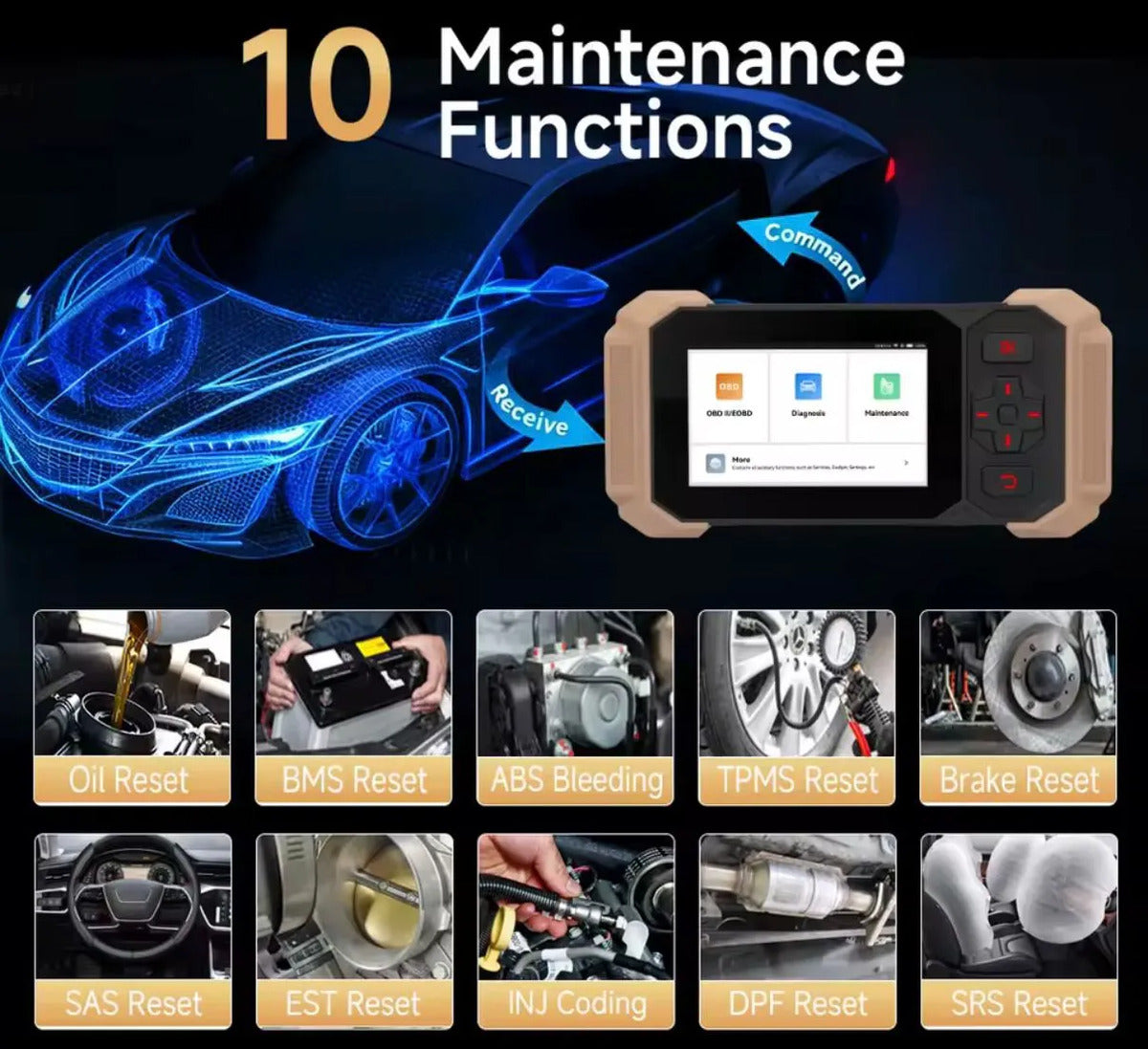 Escáner Multimarca Thinkscan 641 Obd2 Can Fd 4 Sistemas