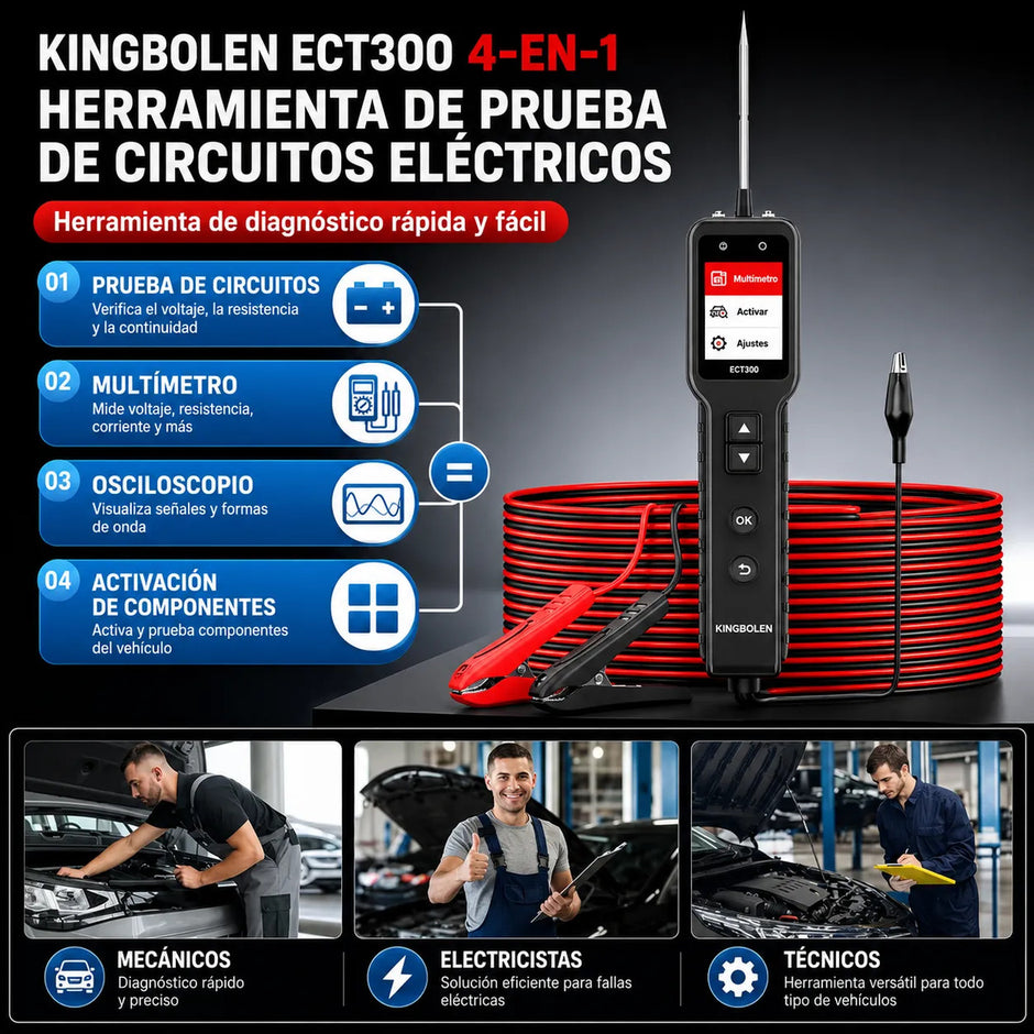Probador De Circuito 4 En 1 Punta Lógica 0-80v 5 Metros