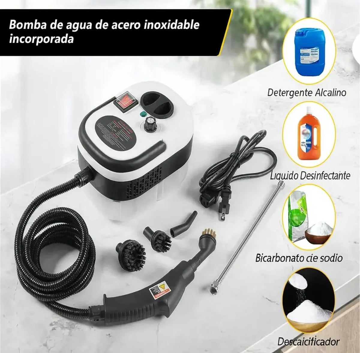 Limpiadora A Vapor Alta Presión 2500w Profesional Hogar