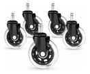 Pack 5 Ruedas Silicona Para Silla Oficina Gamer 11x22mm
