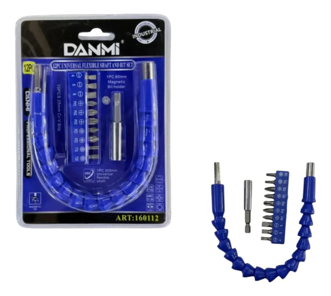 Juego Extensión Flexible Taladro 12 Piezas Danmi