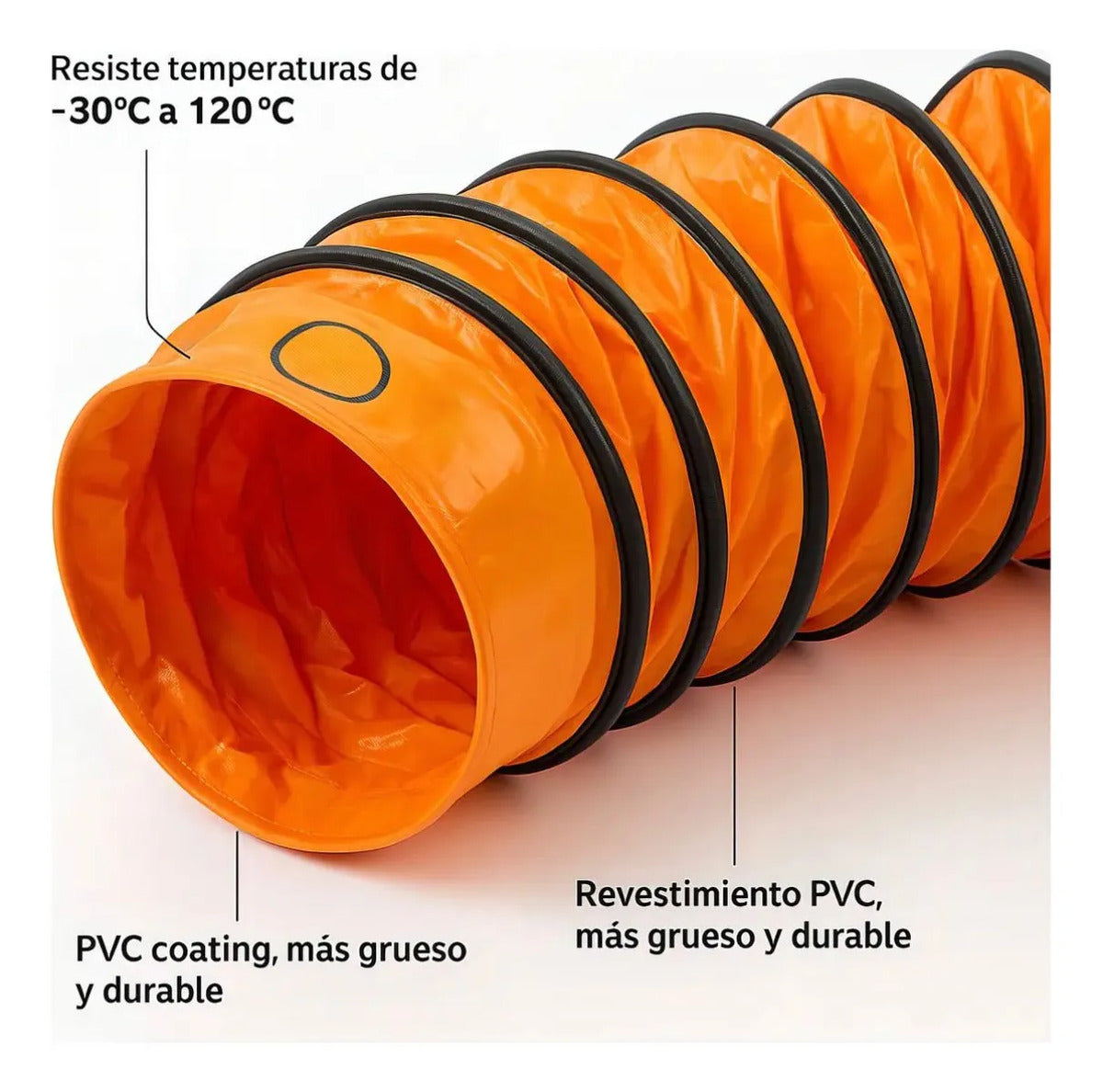 Ducto Flexible Extractor 12'' 30cm Industrial 10 Metros