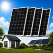 Pack 4 Panel Solar Monocristalino 50w 12v Fotovoltaico Casa