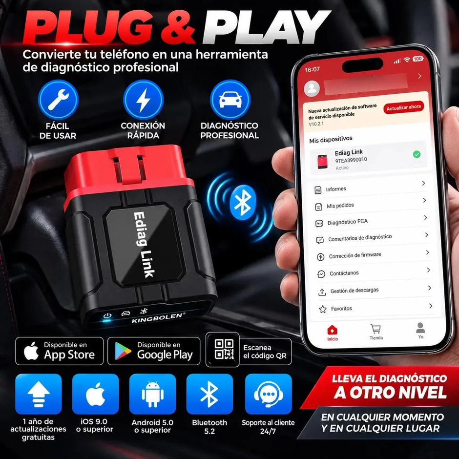 Escáner Multimarca Ultima Versión Ediag Link Automotriz