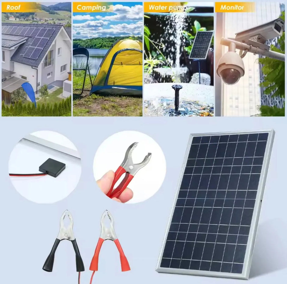 Kit Panel Solar 12v Policristalino Usb Portátil +controlador