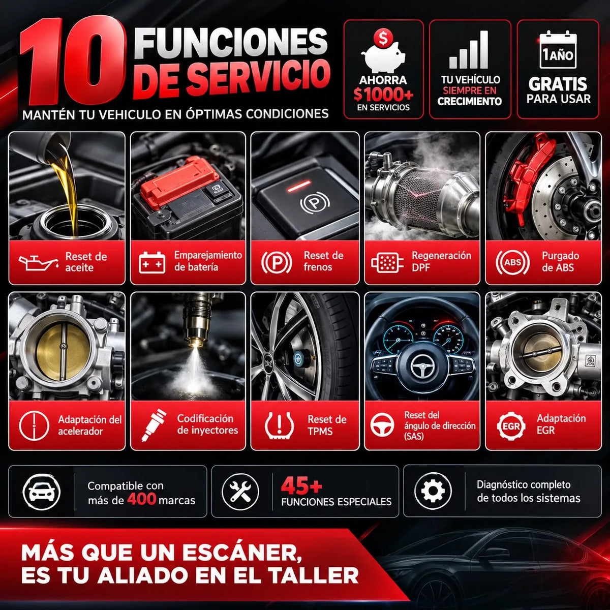 Escáner Multimarca Ultima Versión Ediag Link Automotriz