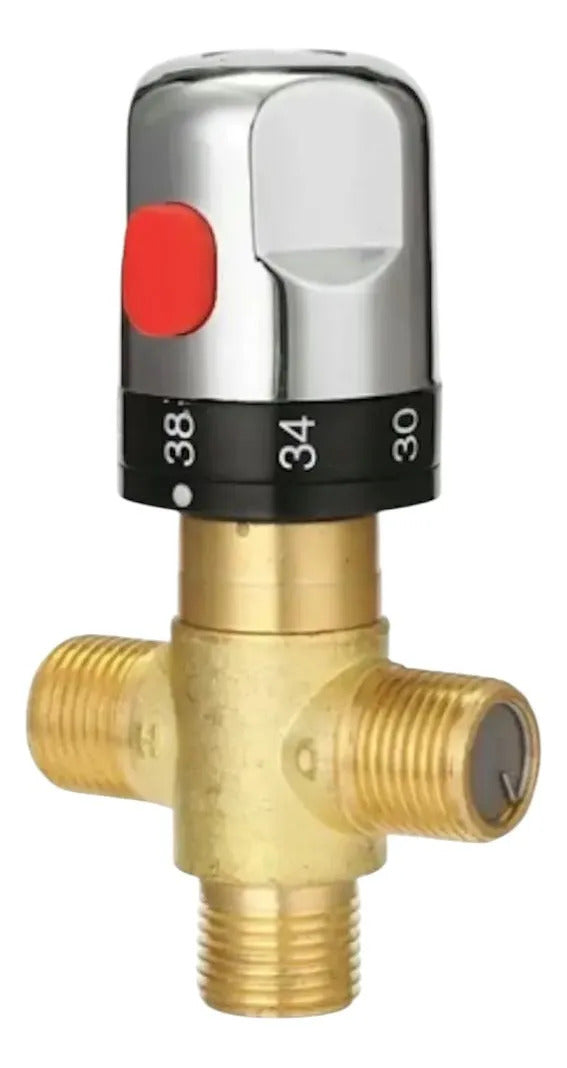 Válvula Mezcladora Termostática Ajustable Latón Baño