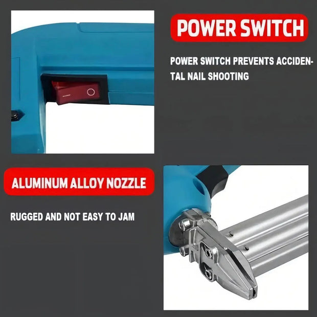 Clavadora Eléctrica F30 1800w 220v Grapadora 2 En 1 + Clavos