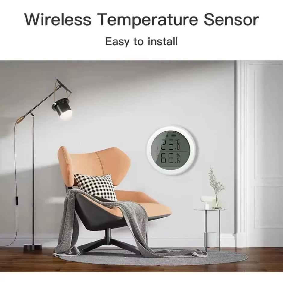 Higrómetro Digital Inteligente Blanco Sensor De Temperatura