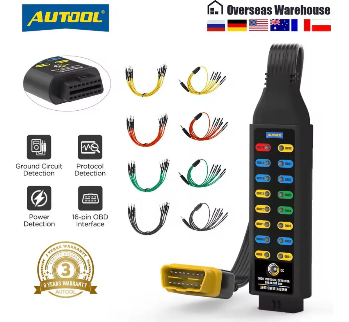 Autool Obd2 Detector Protocolo Can Bus Diagnóstico Auto