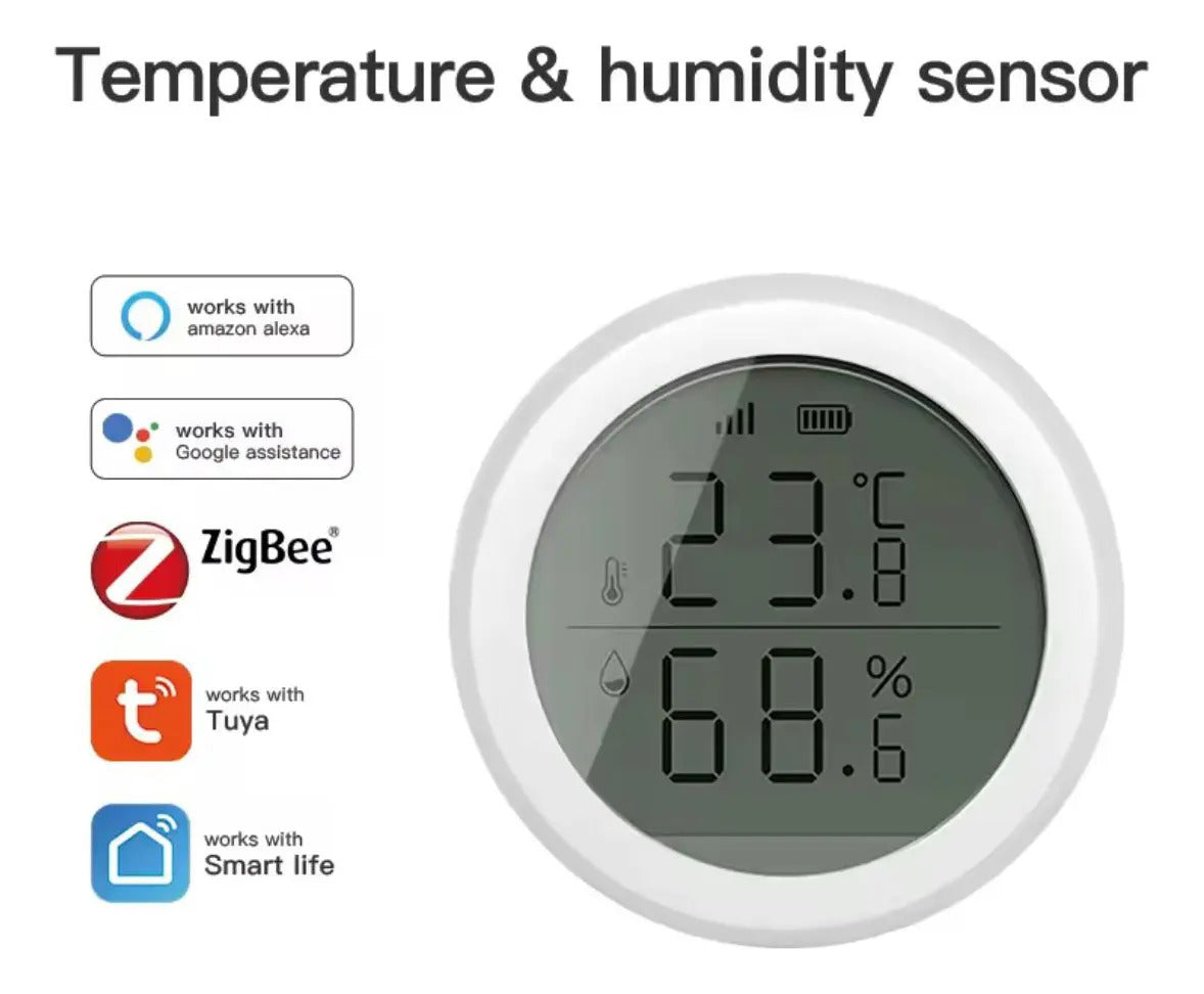 Higrómetro Digital Inteligente Blanco Sensor De Temperatura