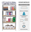 Estante Metálico 180x90x40 5 Niveles Mdf